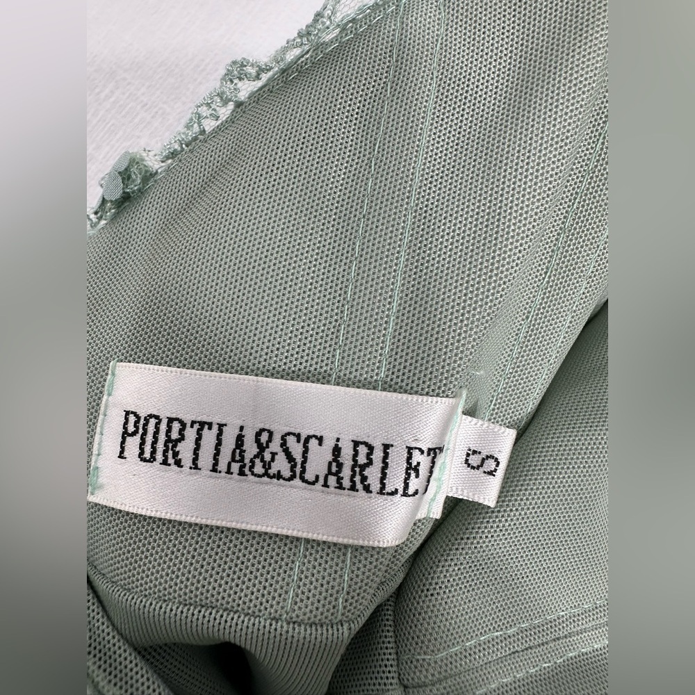 Portia & Scarlett floral appliqué bridesmaid/ formal gown sage green size S - Picture 11 of 14